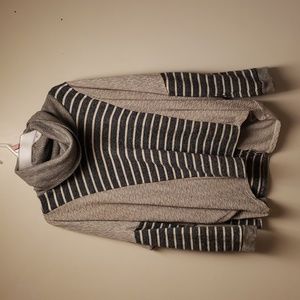 THML Oversized Gray/Blue Cowl Sweater (M)